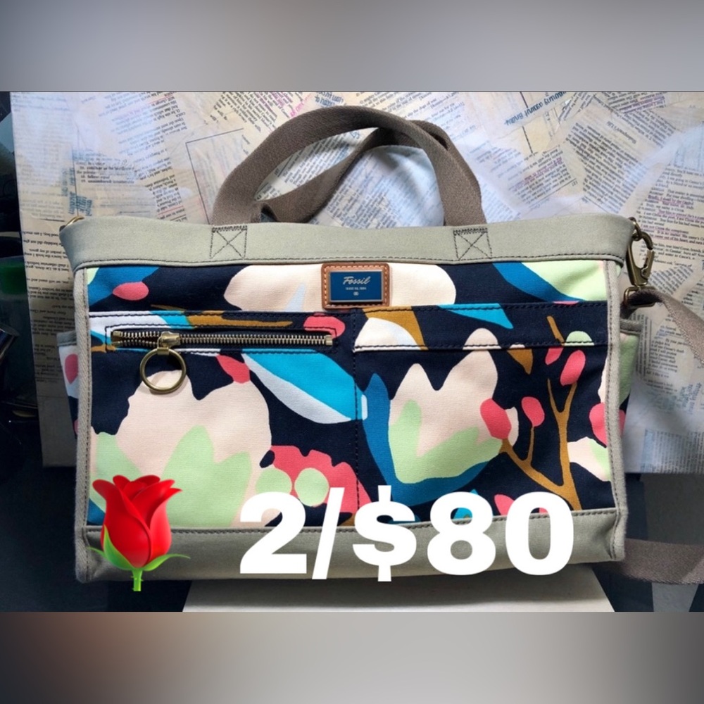 🌹 Fossil Canvas bag